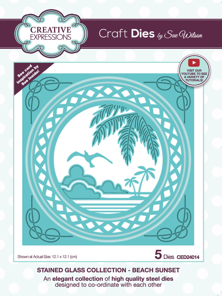 Creative Expressions Sue Wilson Craft Die Stained Glass Beach Sunset (CED24014) (OUTLET) Creative Expressions Sue Wilson Craft Die Stained Glass Beach Sunset (CED24014) (OUTLET)