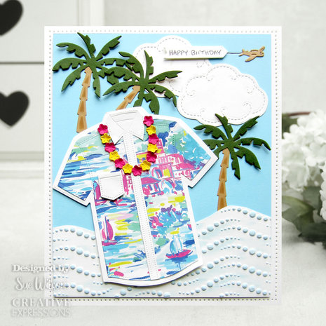Creative Expressions Sue Wilson Craft Die Shaped Cards Hawaiian Shirt (CED2154) (OUTLET)