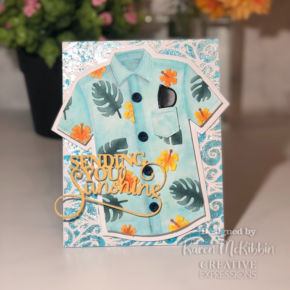 Creative Expressions Sue Wilson Craft Die Shaped Cards Hawaiian Shirt (CED2154) (OUTLET)