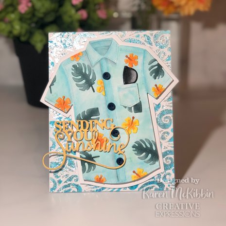 Creative Expressions Sue Wilson Craft Die Shaped Cards Hawaiian Shirt (CED2154) (OUTLET)