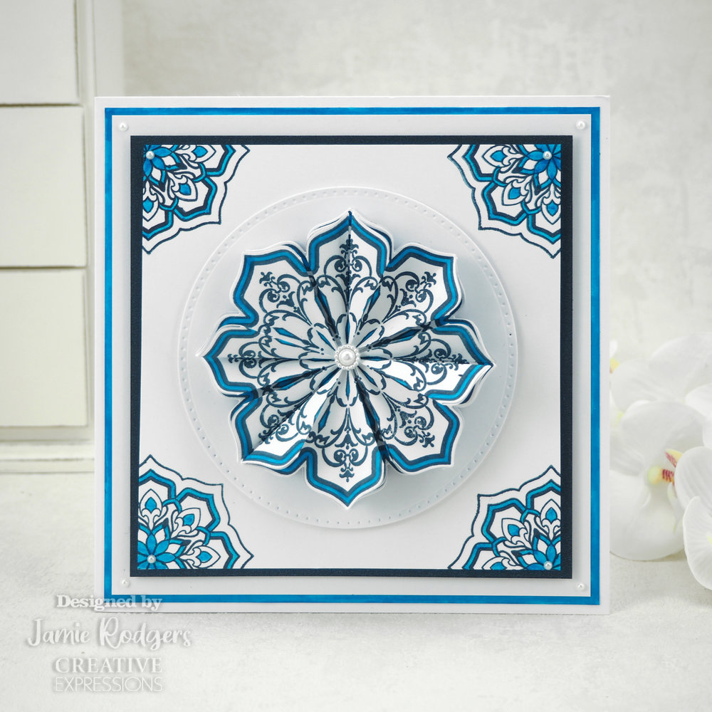 Creative Expressions Jamie Rodgers Clear Stamp A5 Pointy Petals Tea Bag Folding (CEC980) (OUTLET)