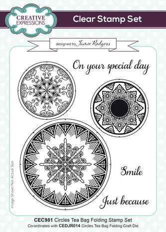 Creative Expressions Jamie Rodgers Clear Stamp A5 Circles Tea Bag Folding (CEC981) (OUTLET)