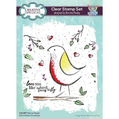 Creative Expressions Bonnita Moaby Clear Stamp A5 You're Tweet (CEC987) (OUTLET)