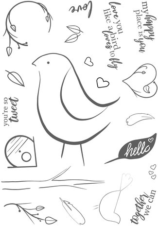 Creative Expressions Bonnita Moaby Clear Stamp A5 You're Tweet (CEC987) (OUTLET)