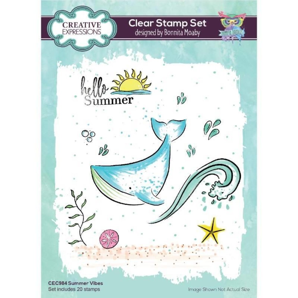 Creative Expressions Bonnita Moaby Clear Stamp A5 Summer Vibes (CEC984) (OUTLET)