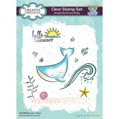 Creative Expressions Bonnita Moaby Clear Stamp A5 Summer Vibes (CEC984) (OUTLET)