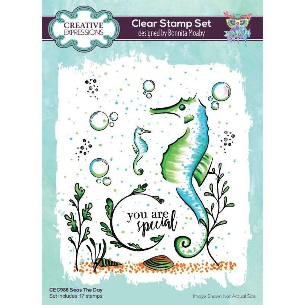 Creative Expressions Bonnita Moaby Clear Stamp A5 Seas The Day (CEC986) (OUTLET) Creative Expressions Bonnita Moaby Clear Stamp A5 Seas The Day (CEC986) (OUTLET)