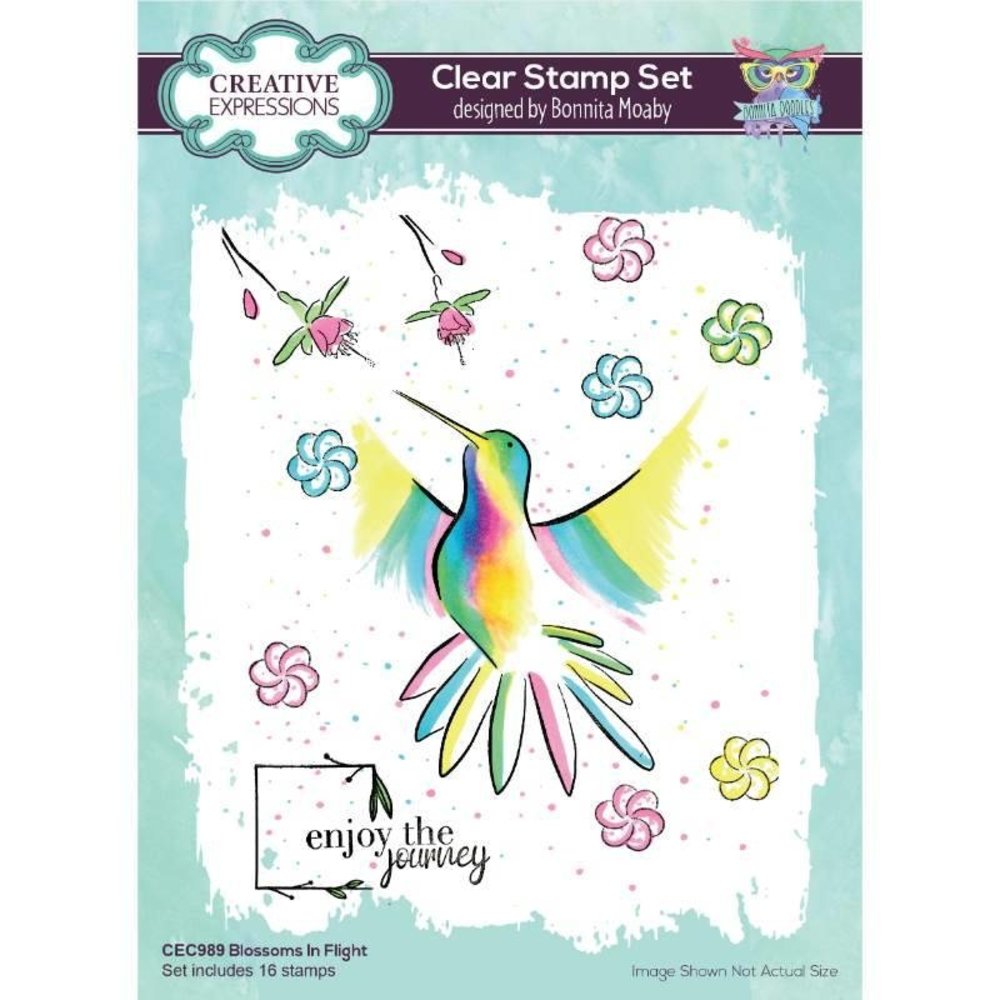 Creative Expressions Bonnita Moaby Clear Stamp A5 Blossoms In Flight (CEC989) (OUTLET)