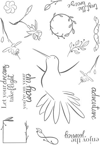 Creative Expressions Bonnita Moaby Clear Stamp A5 Blossoms In Flight (CEC989) (OUTLET)