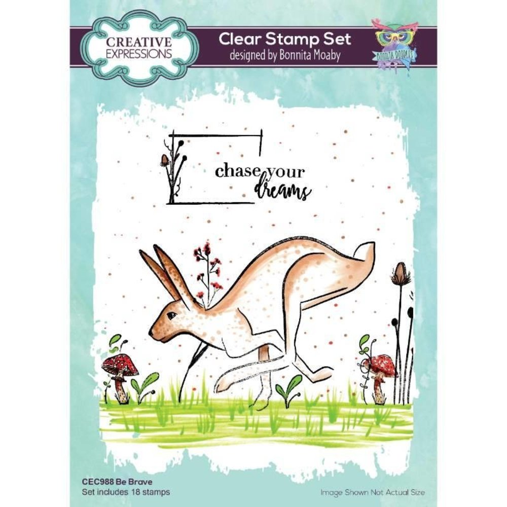 Creative Expressions Bonnita Moaby Clear Stamp A5 Be Brave (CEC988) (OUTLET)