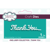 Creative Expressions Craft Dies One-Liner Collection Thank You (CEDSE011) (OUTLET)