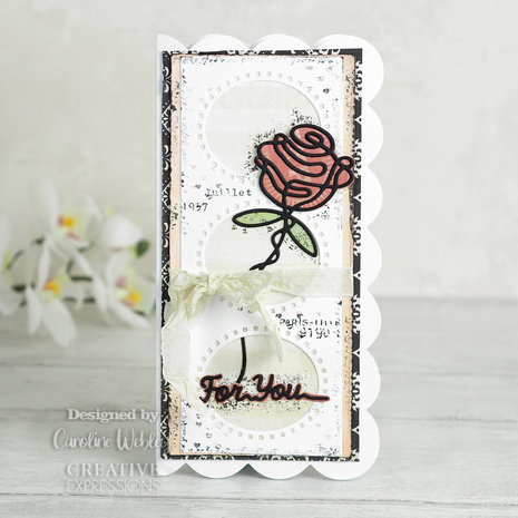 Creative Expressions Craft Dies One-Liner Collection Roses (CEDSE005) (OUTLET)