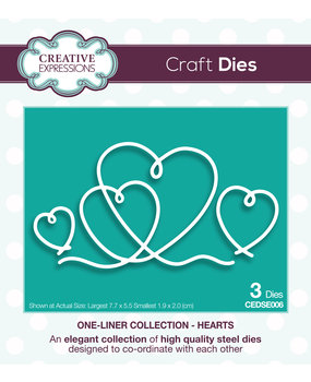 Creative Expressions Craft Dies One-Liner Collection Hearts (CEDSE006) (OUTLET)