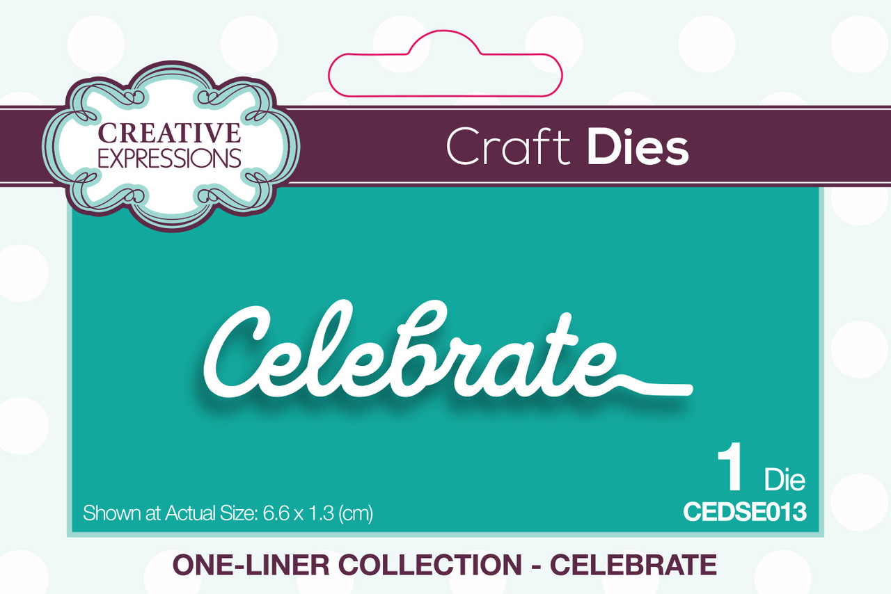 Creative Expressions Craft Dies One-Liner Collection Celebrate (CEDSE013) (OUTLET)