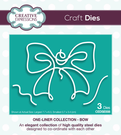 Creative Expressions Craft Dies One-Liner Collection Bow (CEDSE008) (OUTLET)
