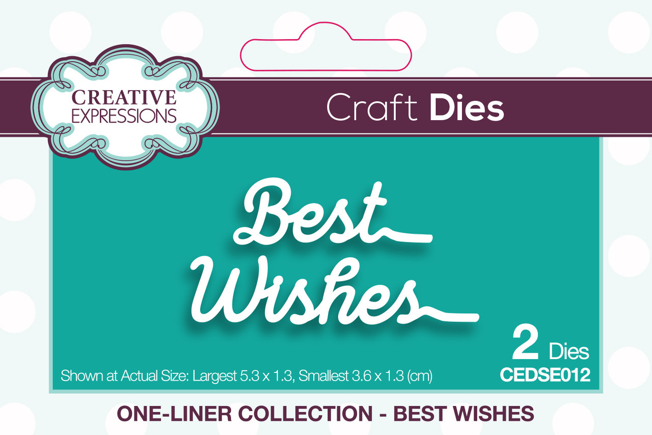 Creative Expressions Craft Dies One-Liner Collection Best Wishes (CEDSE012) (OUTLET)