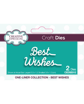 Creative Expressions Craft Dies One-Liner Collection Best Wishes (CEDSE012) (OUTLET)