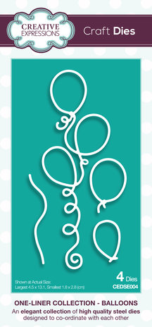 Creative Expressions Craft Dies One-Liner Collection Balloons (CEDSE004) (OUTLET)