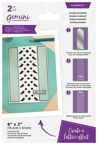 Gemini Lattice Folding Double Diamond Elements Dies (GEM-MD-ELE-LFD-DDI) (DISCONTINUED) Gemini Lattice Folding Double Diamond Elements Dies (GEM-MD-ELE-LFD-DDI) (DISCONTINUED)