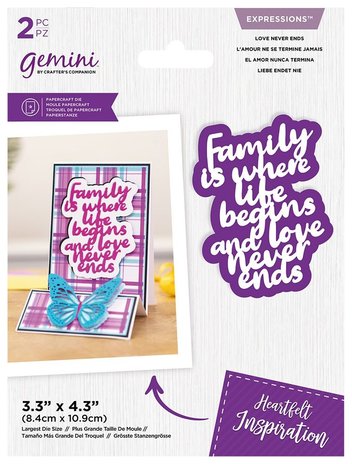 Gemini Love Never Ends Expressions Dies (GEM-MD-EXP-LNEN) (DISCONTINUED) Gemini Love Never Ends Expressions Dies (GEM-MD-EXP-LNEN) (DISCONTINUED)