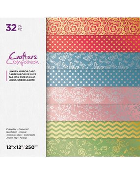 Crafter's Companion Everyday Coloured 12x12 Inch Luxury Mirror Card Pad (CC-LMC12-EVCOL-32) (OUTLET)