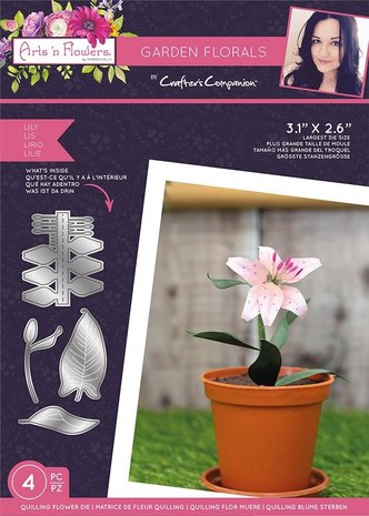 Crafter's Companion Arts 'n Flowers Garden Florals Metal Dies Lily (SCC-AF-GFL-MD-LILY) (OUTLET)