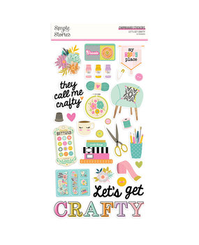 Simple Stories Let's Get Crafty 6x12 Inch Chipboard (17216) (DISCONTINUED)