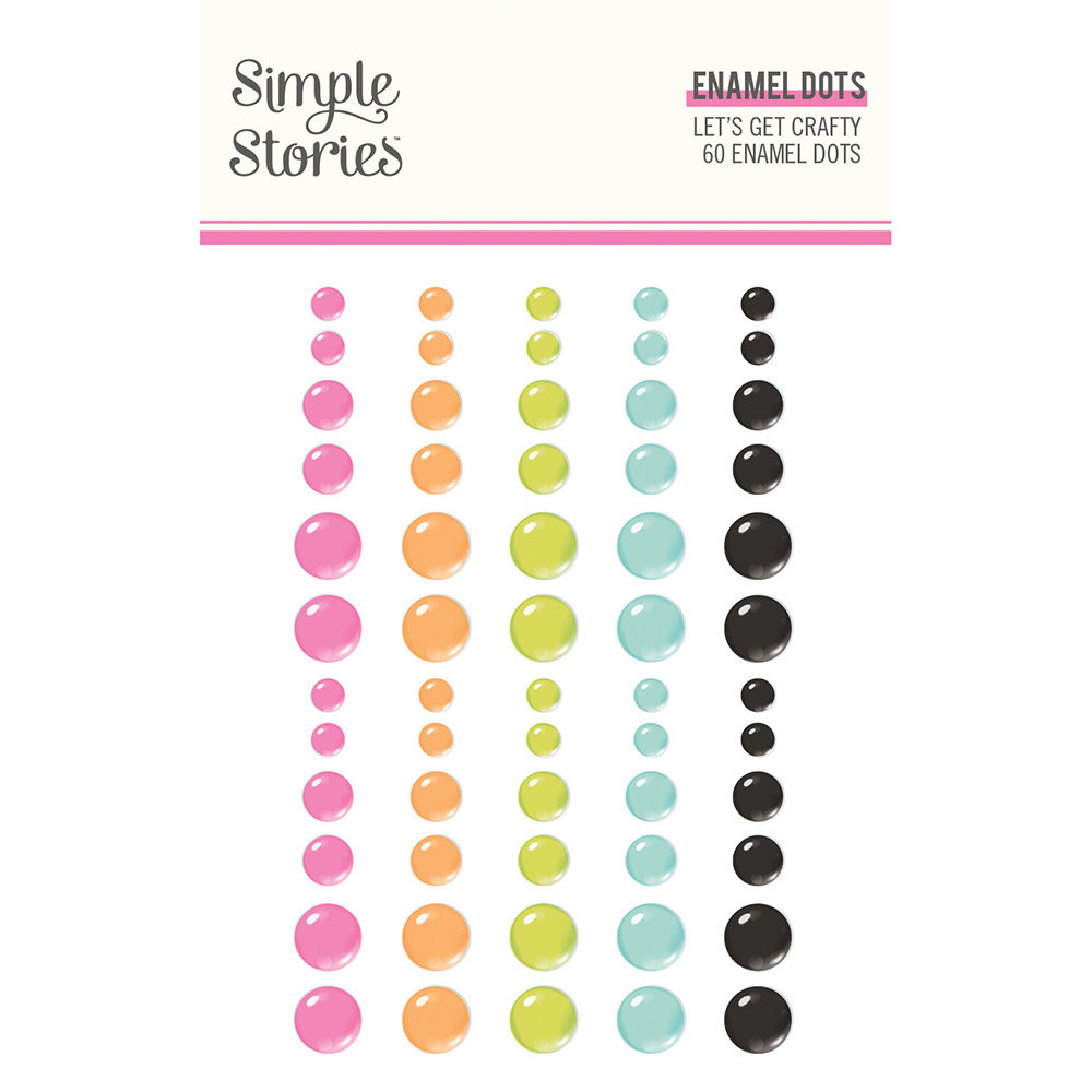 Simple Stories Let's Get Crafty Enamel Dots (17224) (OUTLET)