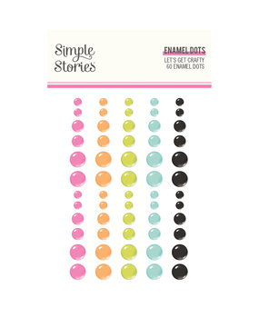 Simple Stories Let's Get Crafty Enamel Dots (17224) (OUTLET)