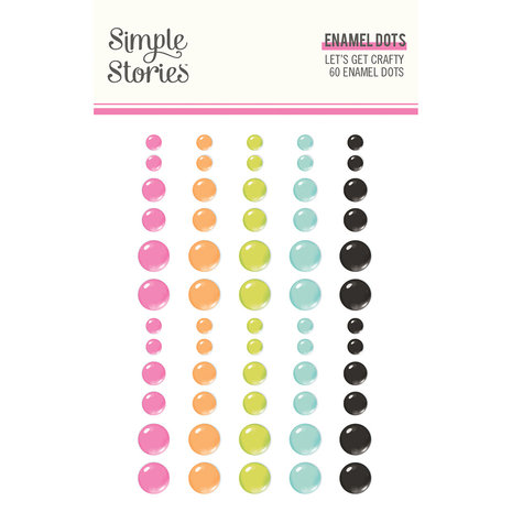 Simple Stories Let's Get Crafty Enamel Dots (17224) (DISCONTINUED)