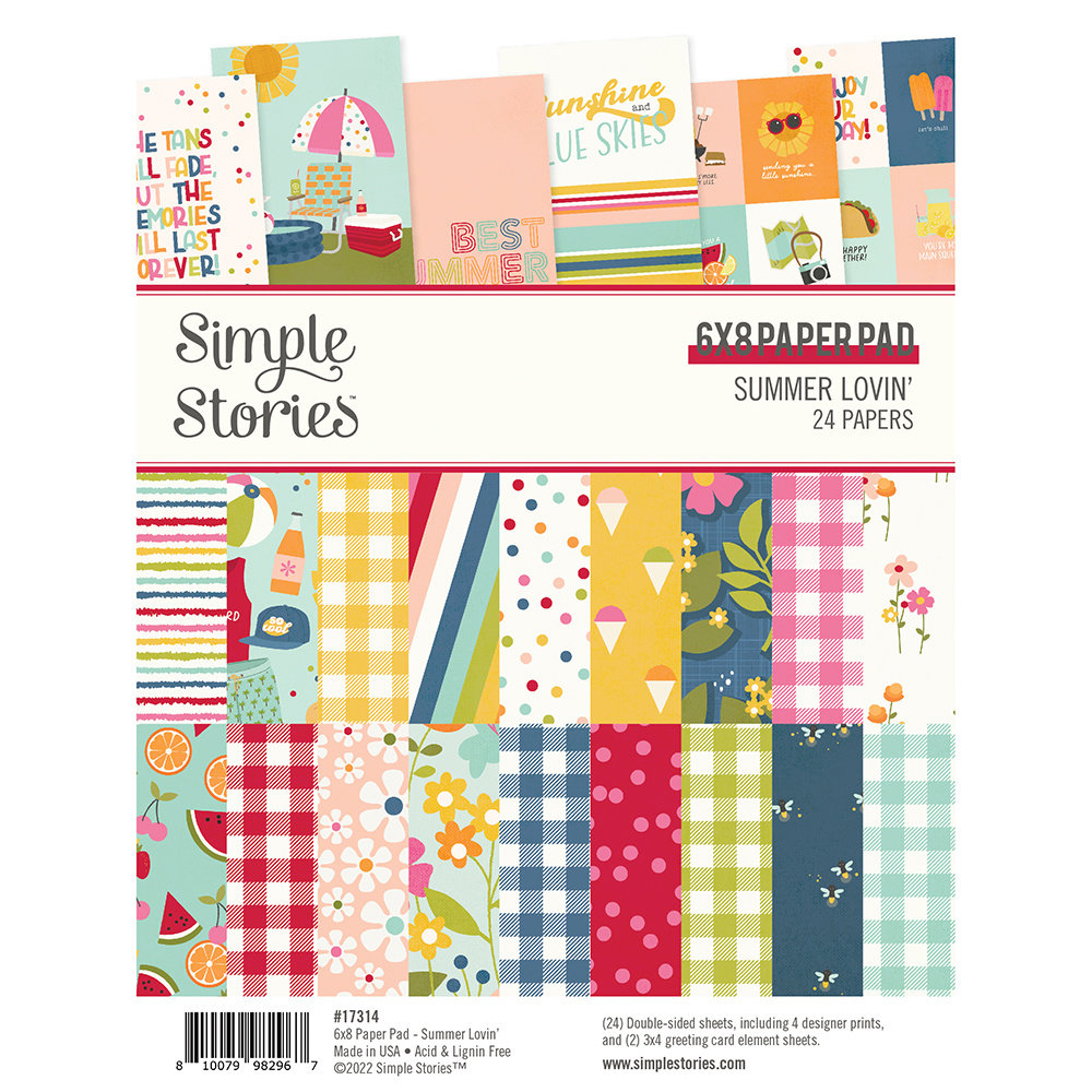 Simple Stories Summer Lovin' 6x8 Inch Paper Pad (17314) (DISCONTINUED)