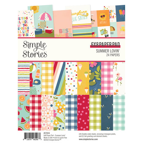 Simple Stories Summer Lovin' 6x8 Inch Paper Pad (17314) (DISCONTINUED)