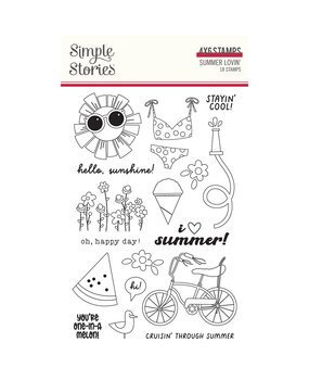 Simple Stories Summer Lovin' Clear Stamps (17315) (DISCONTINUED)
