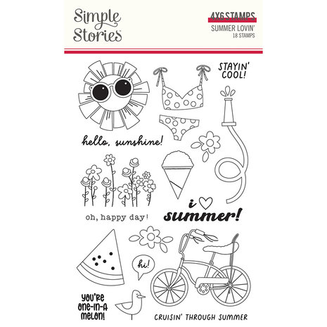 Simple Stories Summer Lovin' Clear Stamps (17315) (OUTLET)