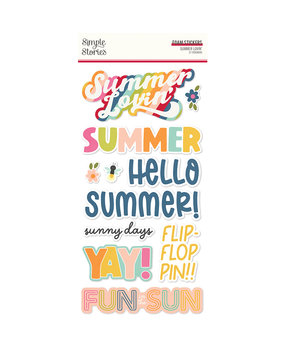 Simple Stories Summer Lovin' Foam Stickers (17321) (OUTLET)