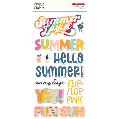 Simple Stories Summer Lovin' Foam Stickers (17321) (DISCONTINUED)