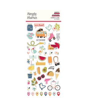 Simple Stories Summer Lovin' Puffy Stickers (17322) (DISCONTINUED)