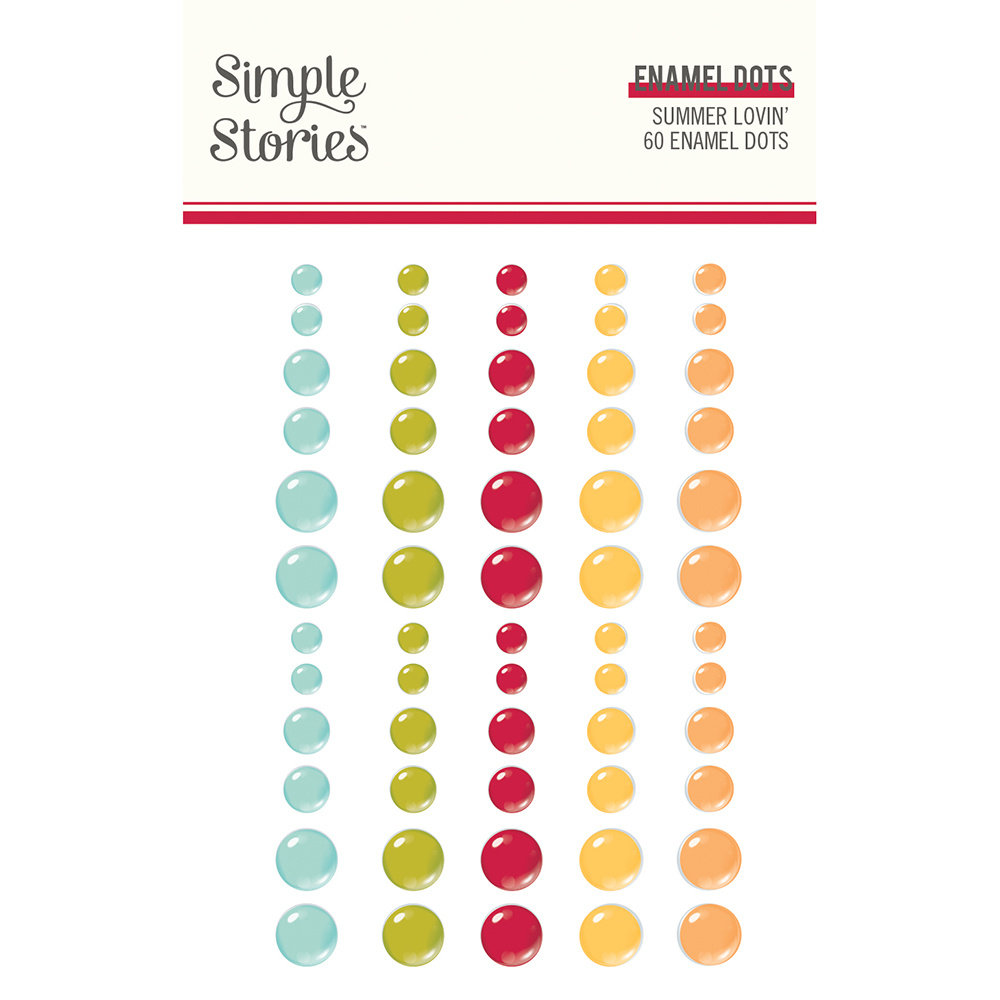 Simple Stories Summer Lovin' Enamel Dots (17324) (DISCONTINUED)