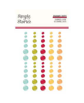 Simple Stories Summer Lovin' Enamel Dots (17324) (DISCONTINUED)