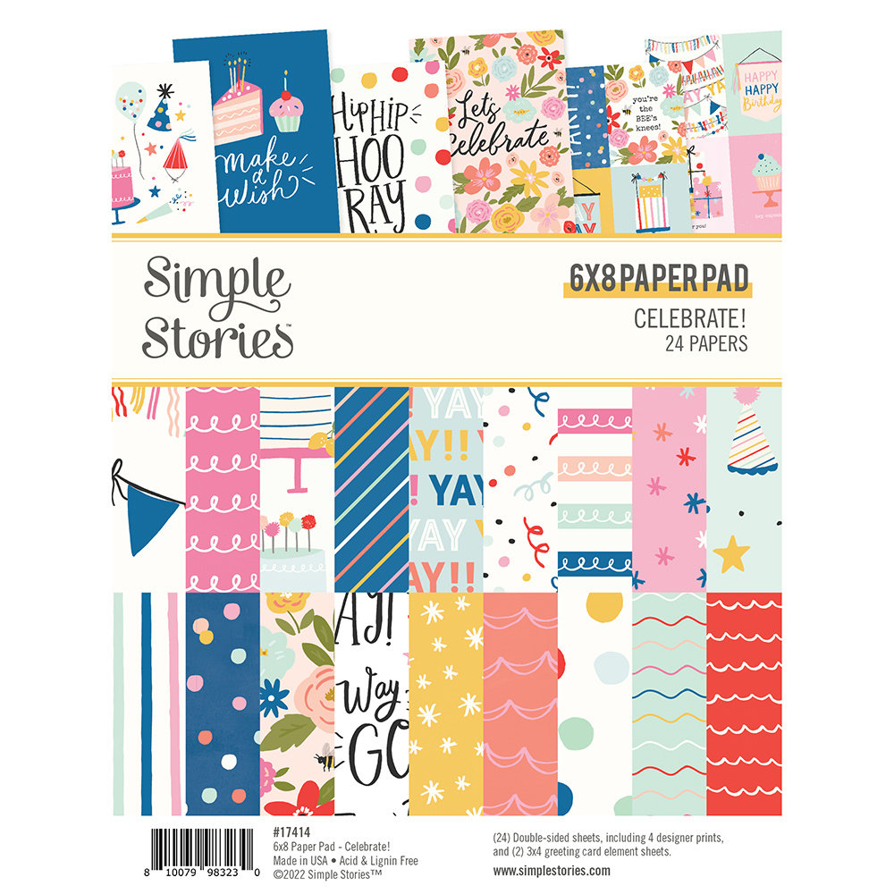 Simple Stories Celebrate! 6x8 Inch Paper Pad (17414) (DISCONTINUED)