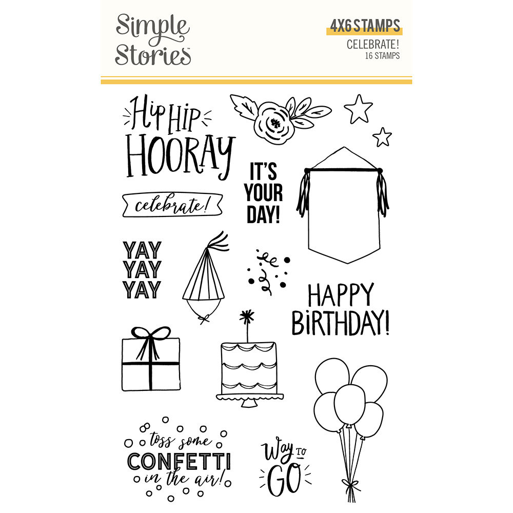 Simple Stories Celebrate! Clear Stamps (17415) (OUTLET)