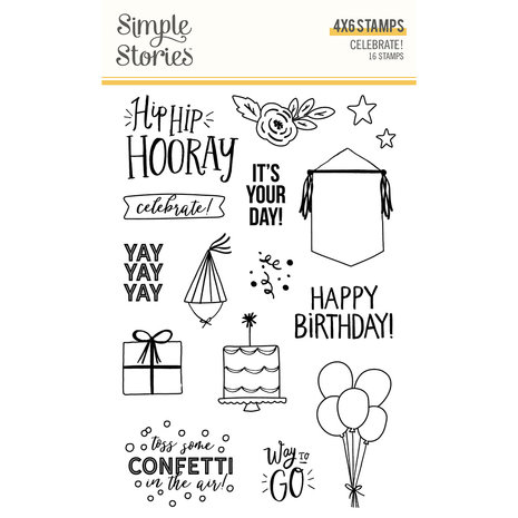 Simple Stories Celebrate! Clear Stamps (17415) (DISCONTINUED)
