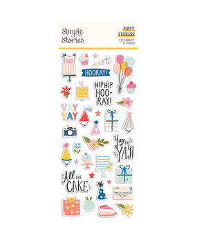Simple Stories Celebrate! Puffy Stickers (17423) (DISCONTINUED)