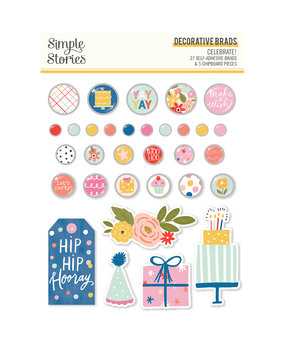 Simple Stories Celebrate! Decorative Brads (17424) (DISCONTINUED)