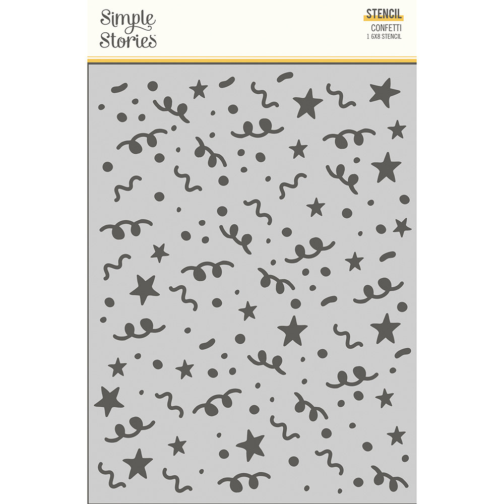 Simple Stories Celebrate! 6x8 Inch Stencil Confetti (17427) (DISCONTINUED)