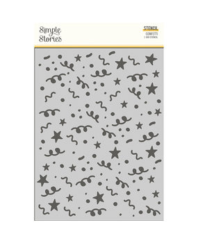 Simple Stories Celebrate! 6x8 Inch Stencil Confetti (17427) (DISCONTINUED)