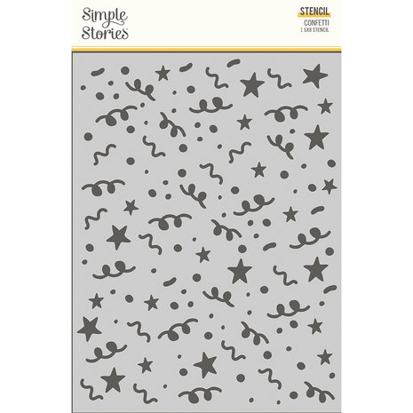 Simple Stories Celebrate! 6x8 Inch Stencil Confetti (17427) (DISCONTINUED)