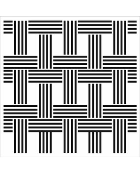 The Crafter's Workshop Basketweave 6x6 Inch Stencil (TCW961s) (OUTLET)