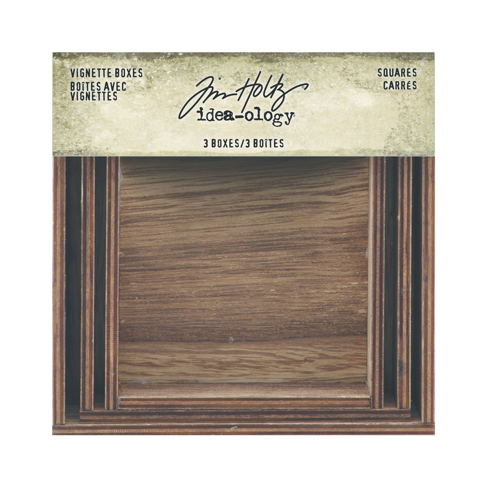 Idea-ology Tim Holtz Vignette Boxes Squares (TH94242) Idea-ology Tim Holtz Vignette Boxes Squares (TH94242)