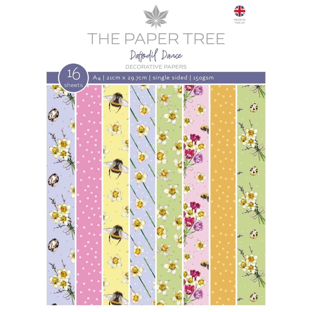 The Paper Tree Daffodil Dance A4 Decorative Papers (PTC1195) (OUTLET)